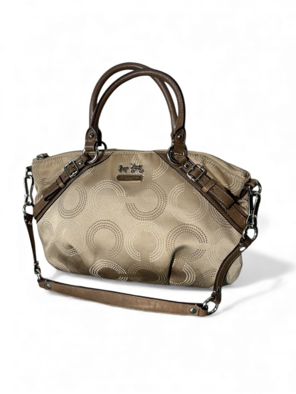 Coach Madison Dotted Op Art Sophia Satchel Shoulder Bag 15935